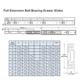 MH3207 Soft Close Full Extension Ball Bearing Drawer Slide