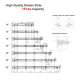 MH3205 Standard Euro Drawer Slide